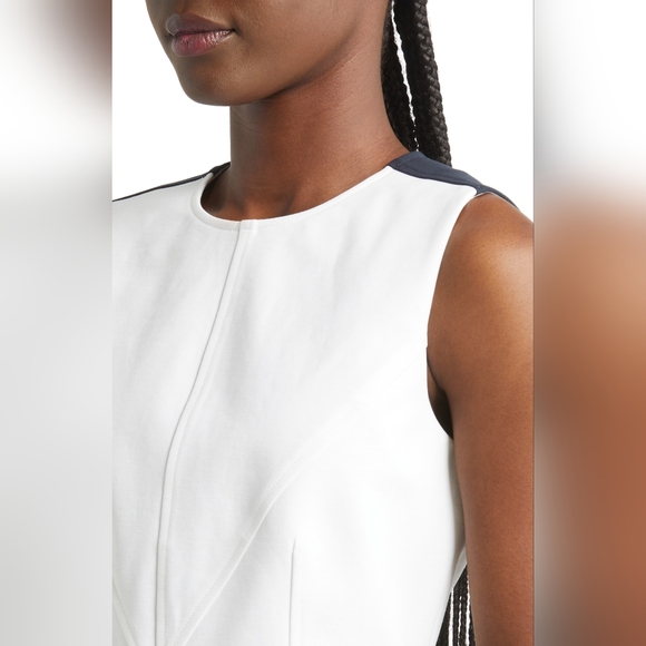 12. NWT JUDITH & CHARLES SASHA TWO TONE SLEEVELESS DRESS IN BLACK COMBO - Picture 3 of 10